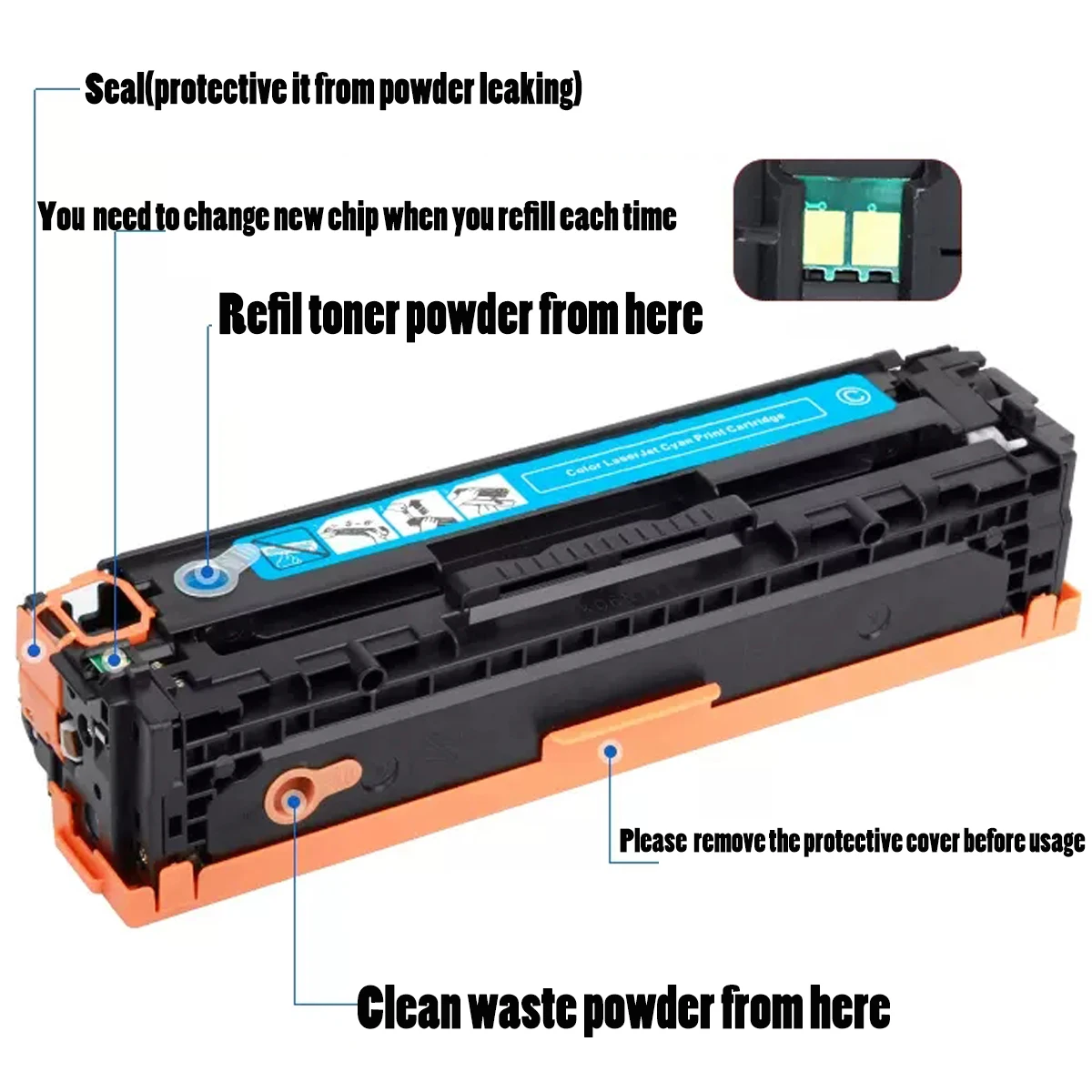 Toner Cartridge for Canon Color ImageClass i-SENSYS i SENSYS iSENSYS IC LBP-7110 MF-624 MF-628 MF-8280 LBP-7100 CDT C MFP CN CW