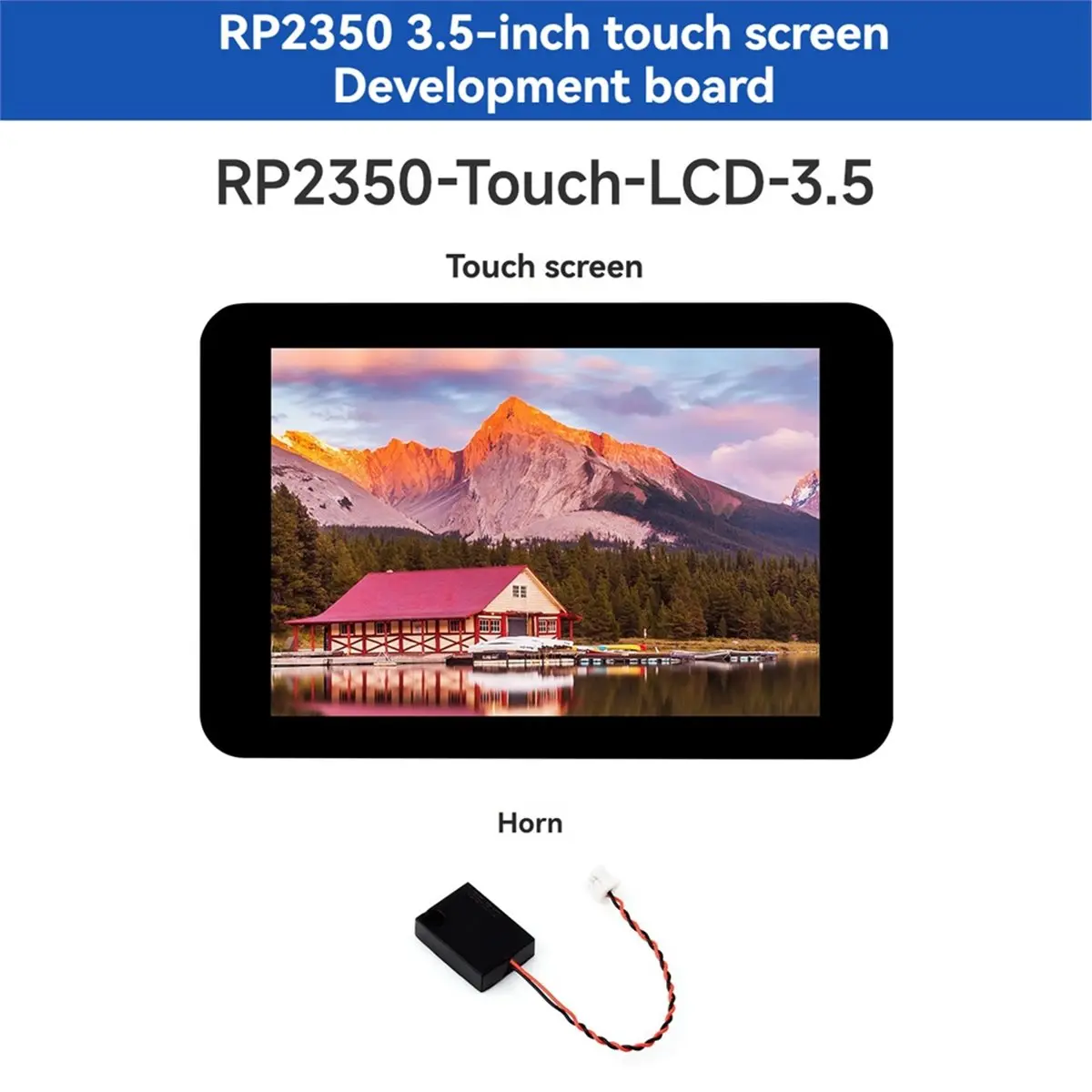 [abdh]-rp2350-35inch-lcd-display-development-board-320-x-480-resolution-65k-color-onboard-camera-interface-without-case