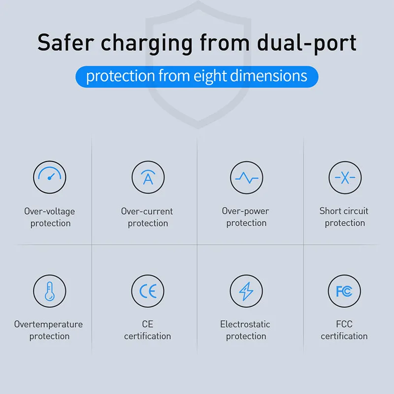 Baseus-cargador USB Dual con enchufe europeo, cargador de pared de 2.1A, Mini adaptador de carga máxima para teléfono móvil, cargador de viaje para