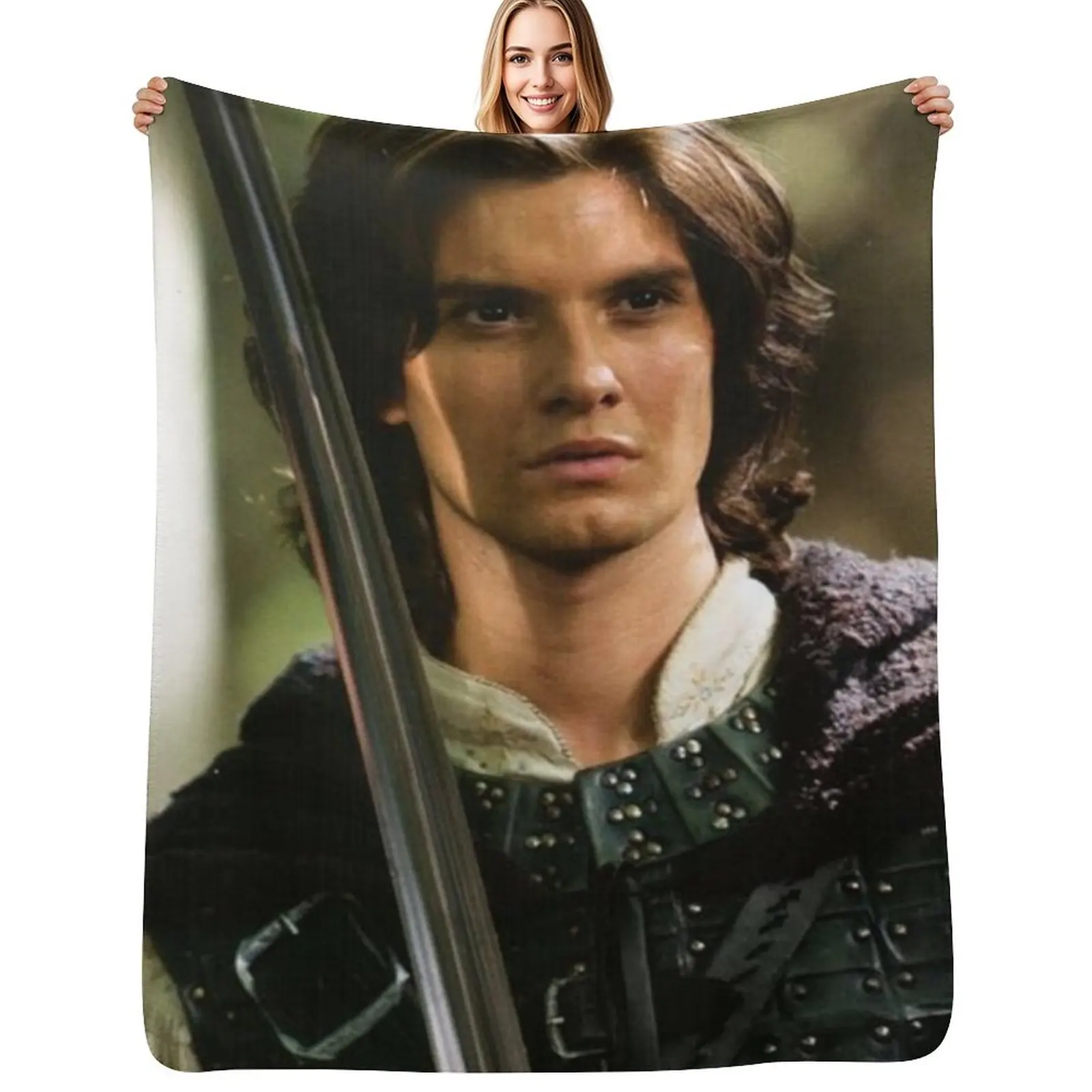 

Ben Barnes Prince Caspian Throw Blanket Travel Size Cozy Blanket for Plane Train