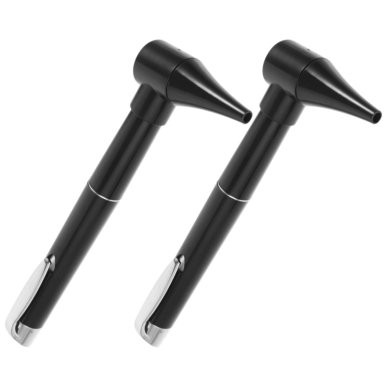 2 Pcs Adjustable LED Light Medical Otoscope Ear Set Clinical Flashlight