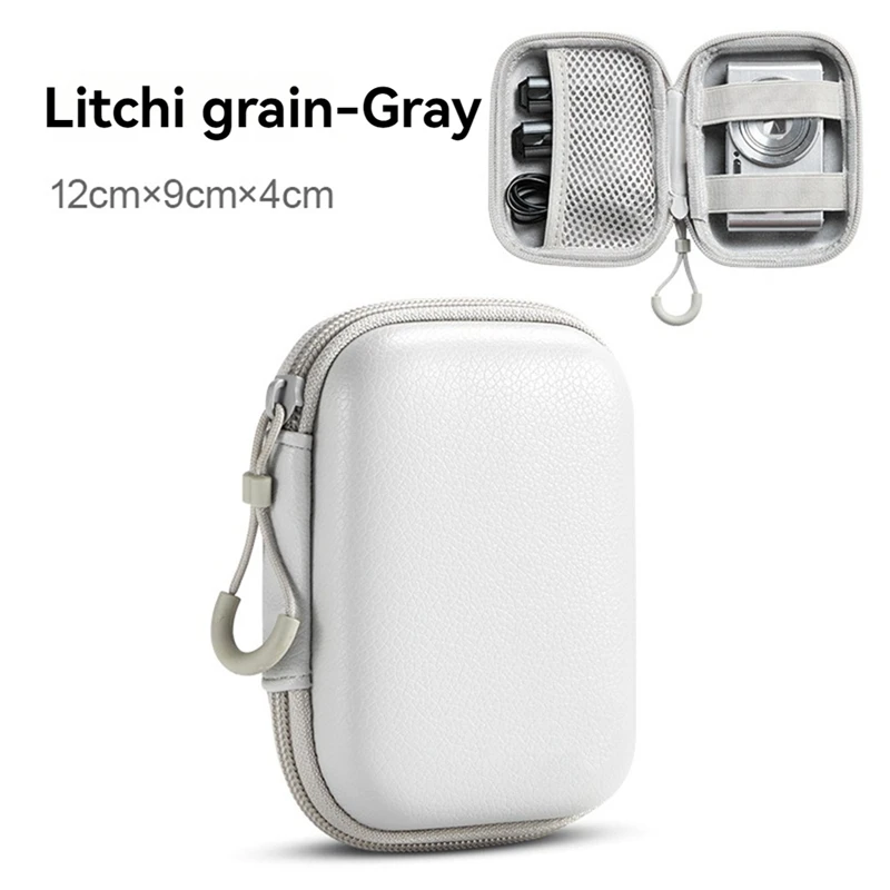 Pebbled Portable Mini Hard Shell Digital Gadgets Storage Bag Earphone Charger Case Plug Data Cable U Disk Organizer