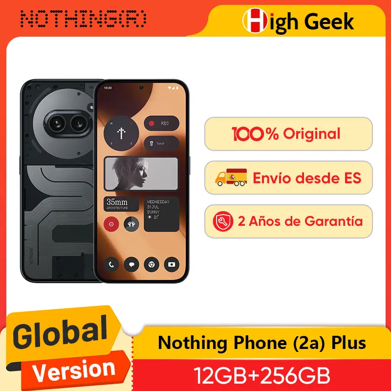 Global Version Nothing Phone (2a) Plus 6.7” 120Hz AMOLED Display MTK Dimensity 7350 Pro 50MP Camera 5000mAh Battery 50W Charge