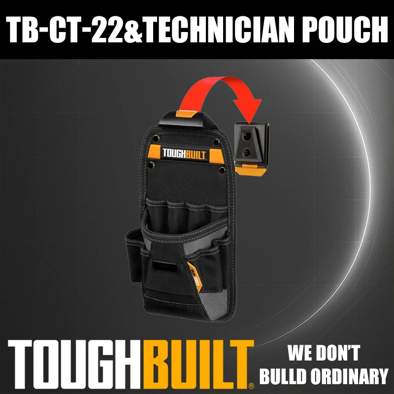 

TOUGHBUILT Small Technician Quick Hanging Woodworking Electrician Special Multi functional Tool Kit TB-CT-22