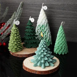 3D Christmas Tree Candle Molds Silicone Pine Tree Silicone Mold for Epoxy Resin Casting DIY Aromatherapy Candles