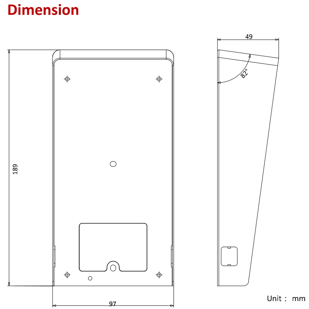 HIKVISION DS-KABV8113-RS(Surface) Adapts to Surface mounting with protective for DS-KV8113/8213/8413-WME1