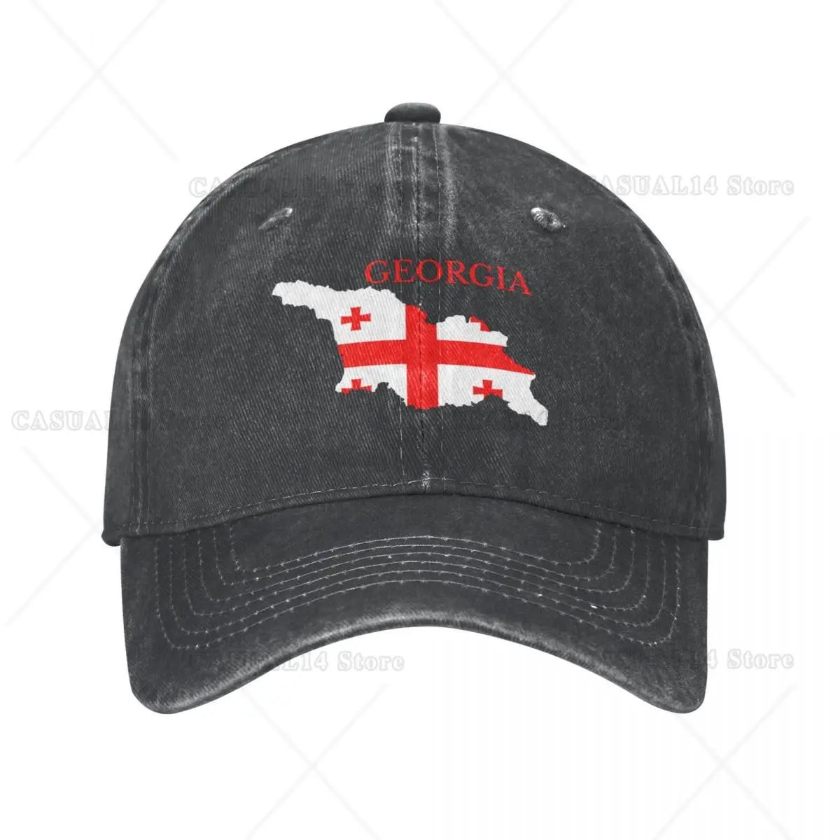 

Georgia Country Denim Baseball Cap Map Flag Male Casual Trucker Hat Summer Stylish Skate High Quality Baseball Caps