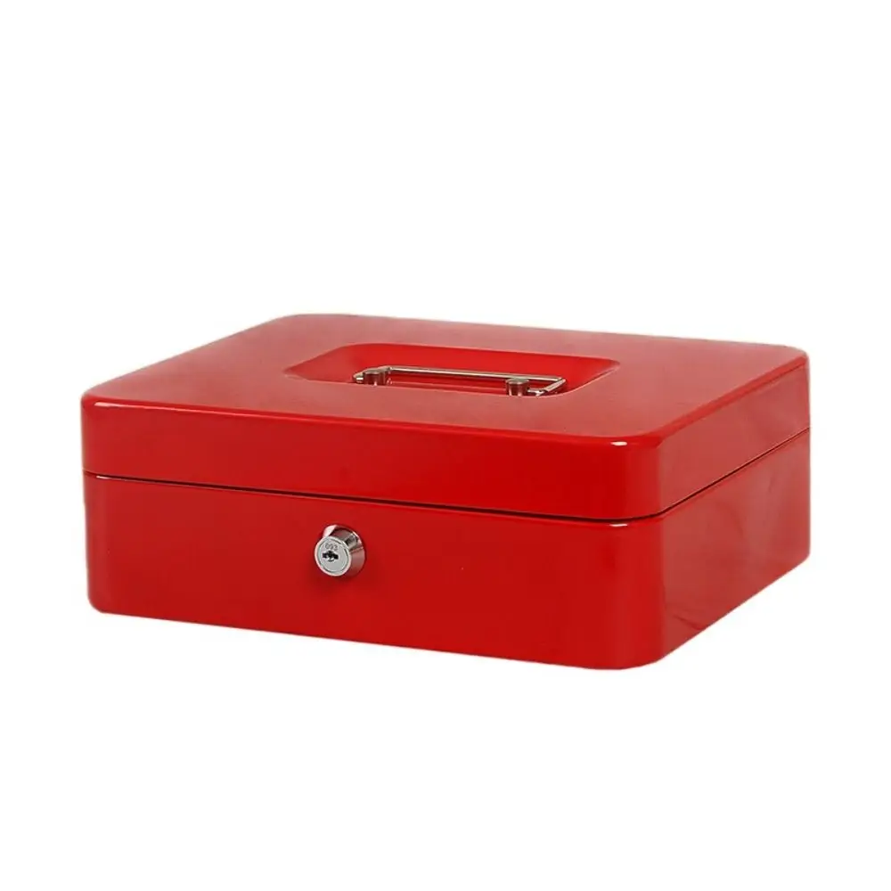 

Small/Large Locking Cash Box Double Layer with Combination Lock Lock Storage Box with Tray Cover Safe Metal Money Box Home