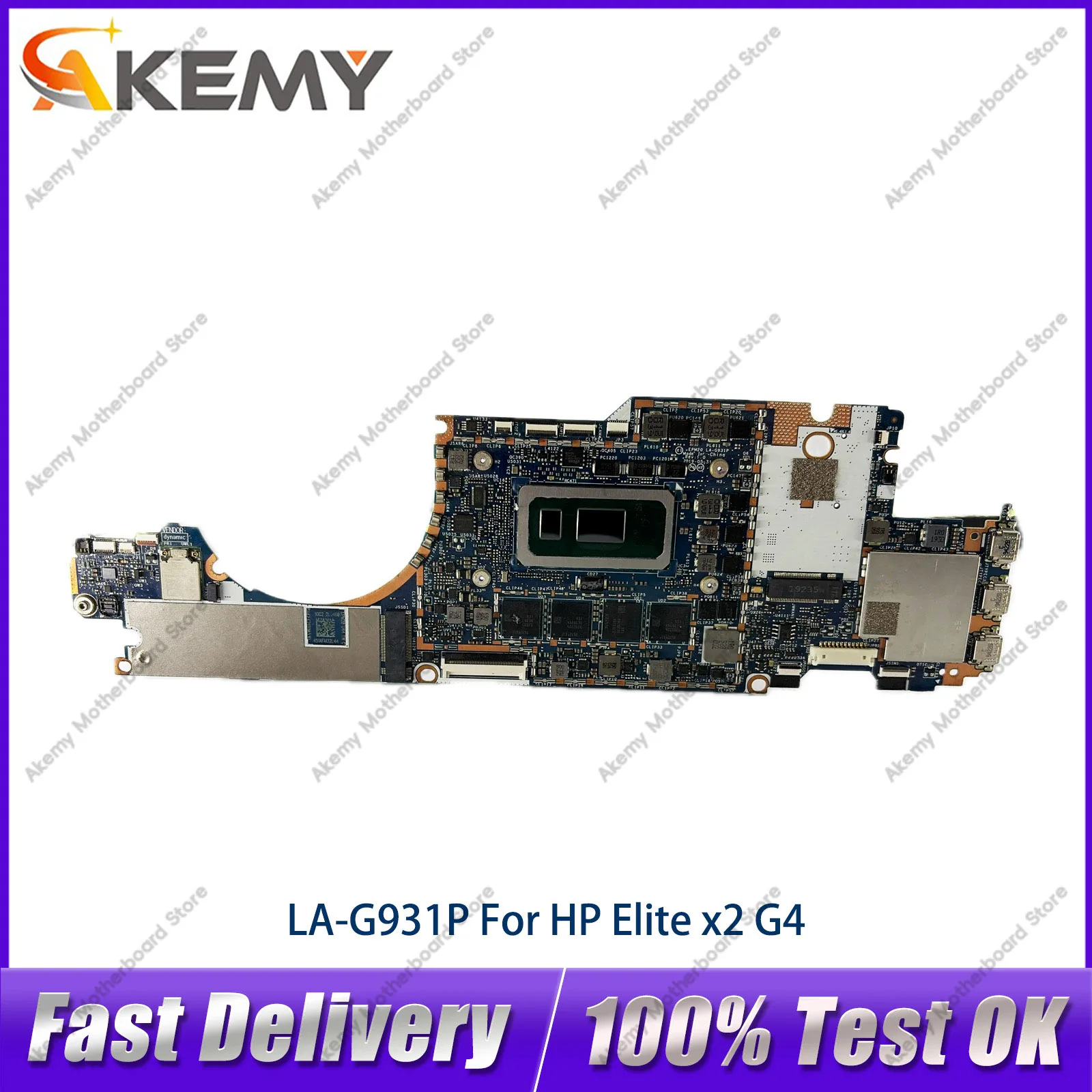 For HP Elite X2 G4 LA-G931P Laptop Motherboard With i5 i7 8th Gen CPU 8GB 16GB RAM L67391-001 L67395-001 100% Fully Tested