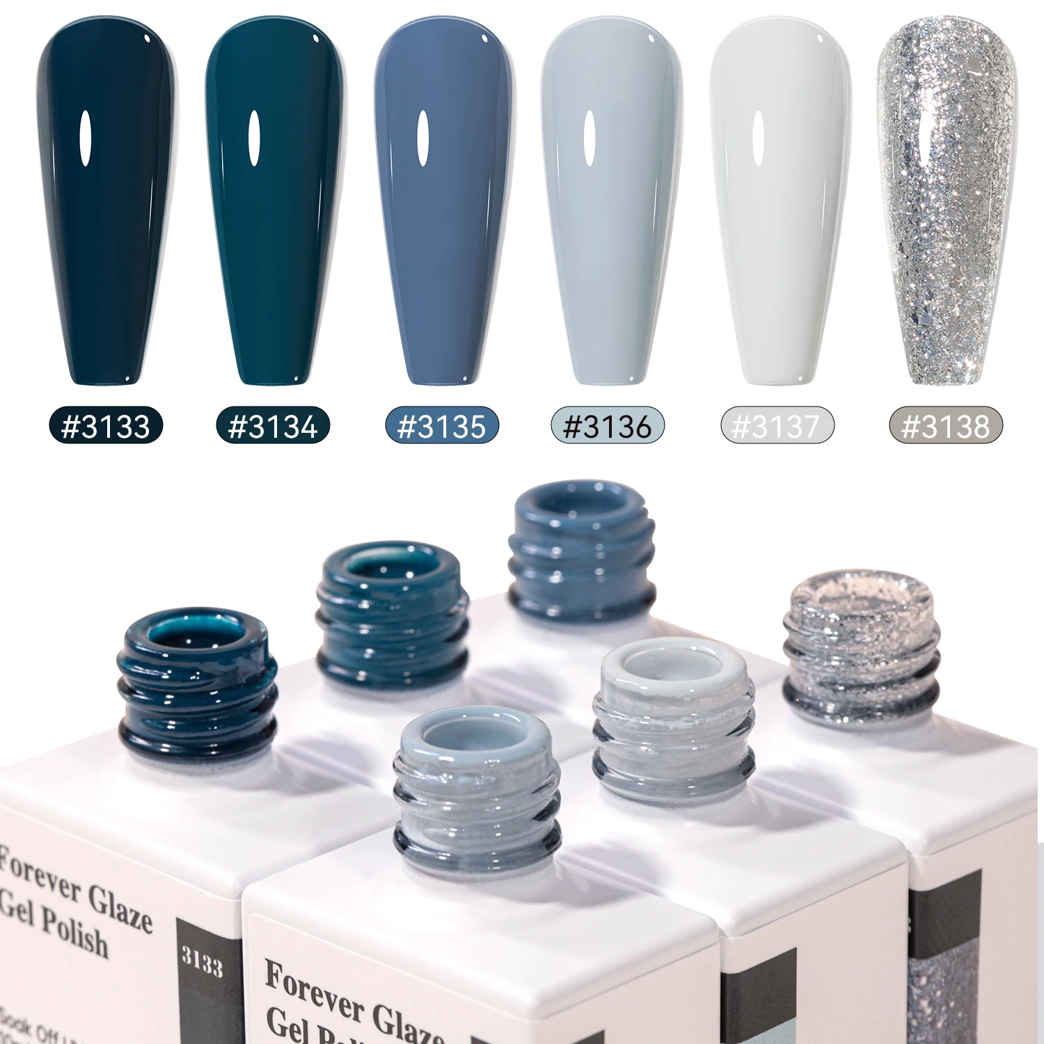 

Vendeeni Free Sample Fall Winter Gel Polish 6colors Collection Gift Set Box with 10ml Bottle TPO HEMA FREE OEM Gel Nail Polish