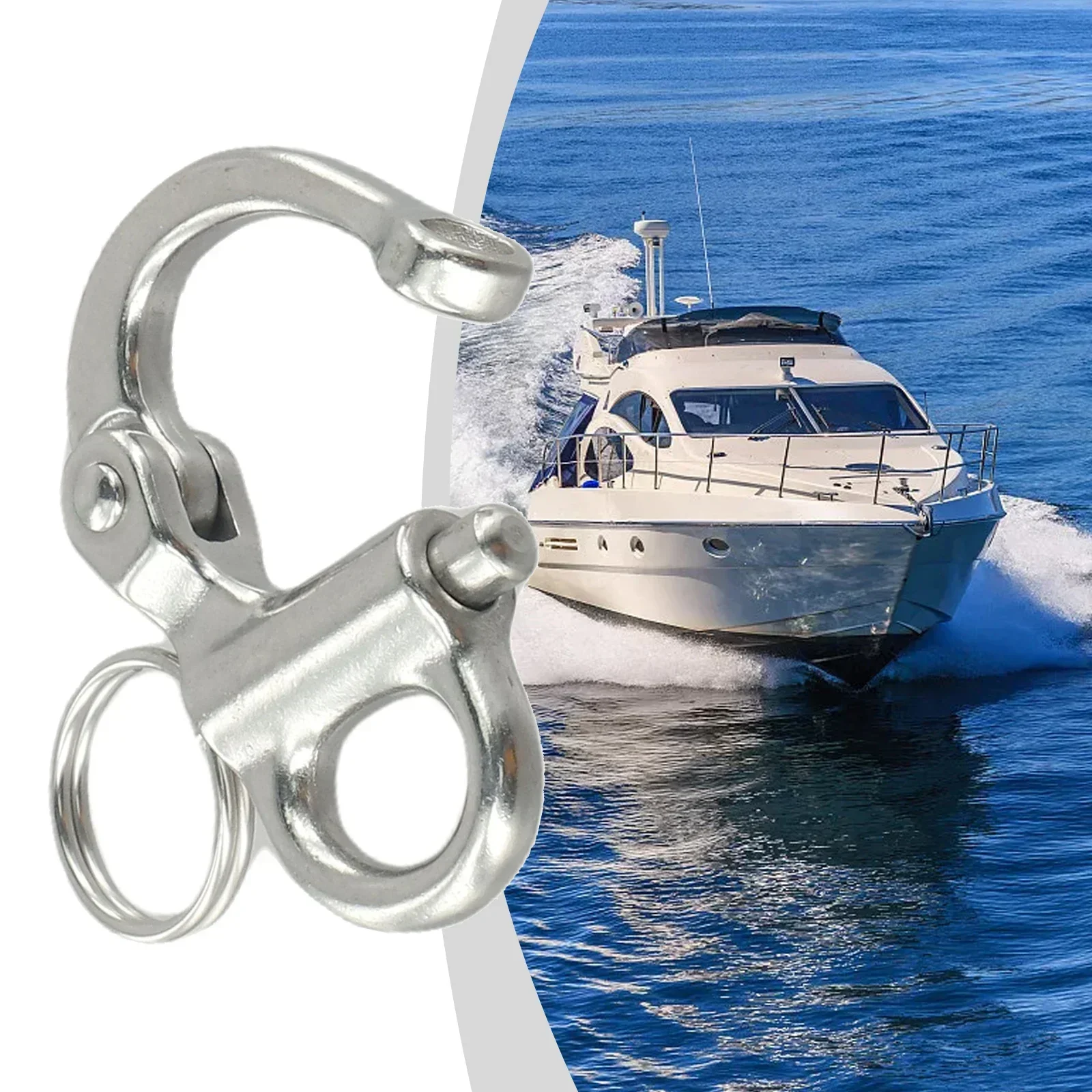 Ganci girevoli con grillo per catena di ancoraggio per barche a sgancio rapido in acciaio inossidabile Snap Marine - 52 mm Generale - Applicazioni -