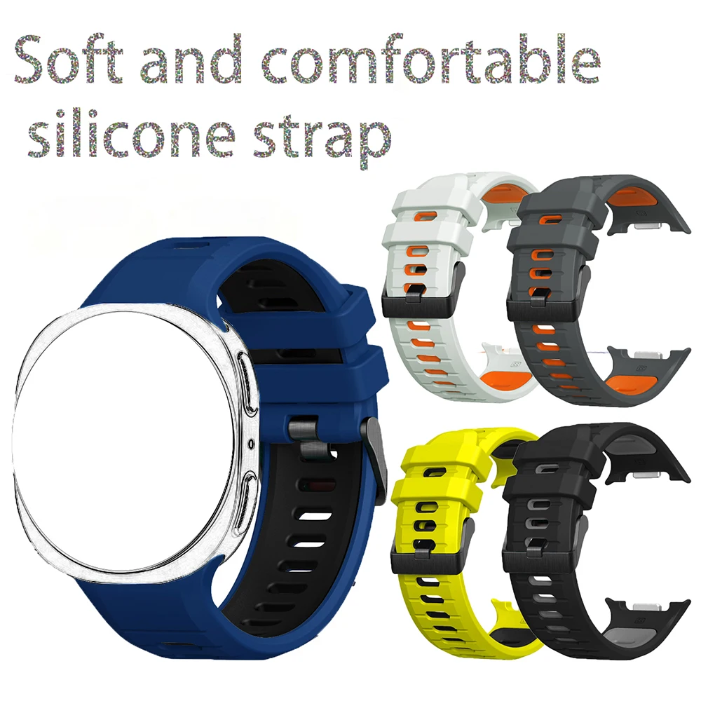 Weiches Armband Silikon Smartwatch Zubehör für Samsung Galaxy Watch 8 40 44 mm/8 Classic 46 mm Herren Damen Sportuhrenarmband