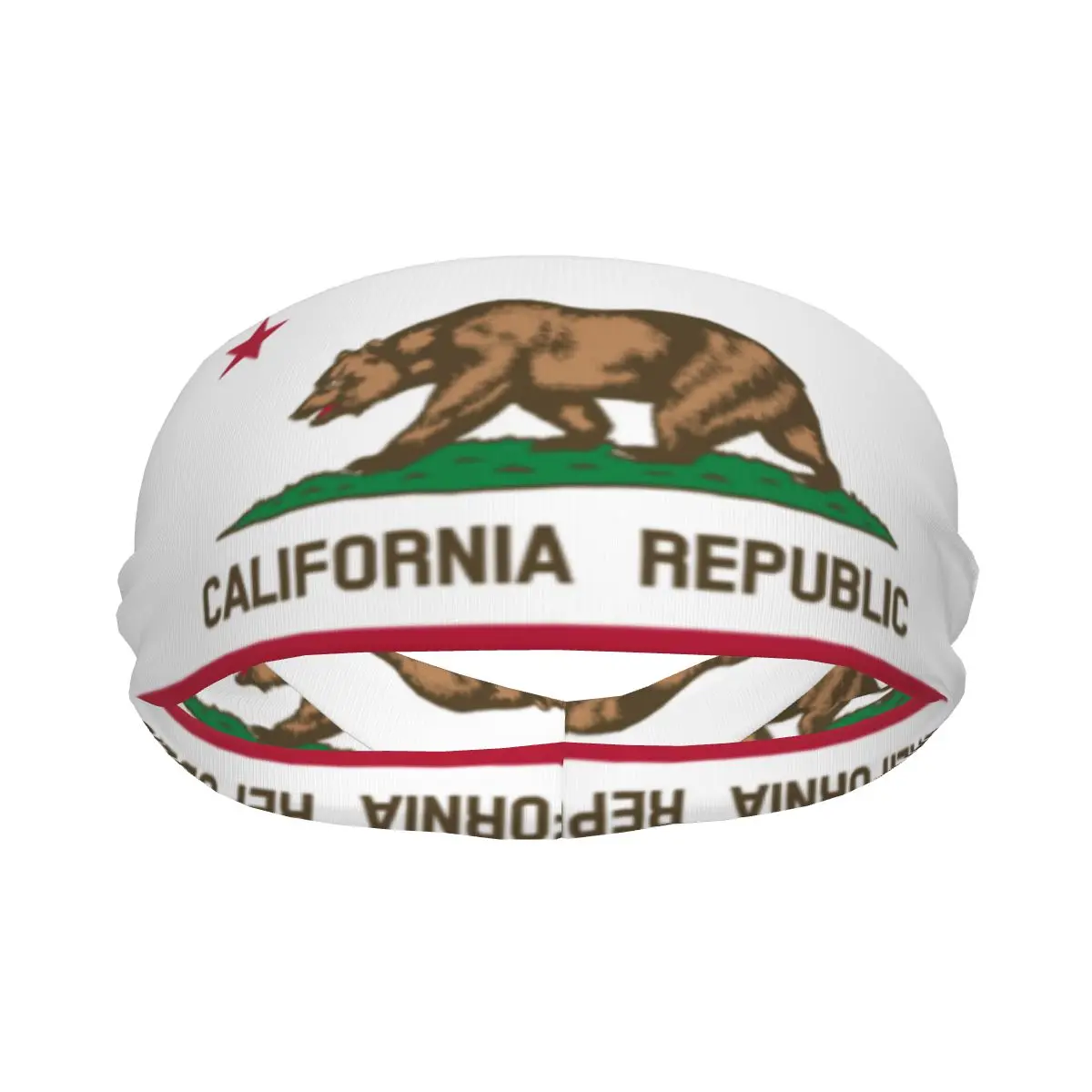 California State Flag Elastic Hair Band Yoga Headband Makeup Hair Hoop Headwrap