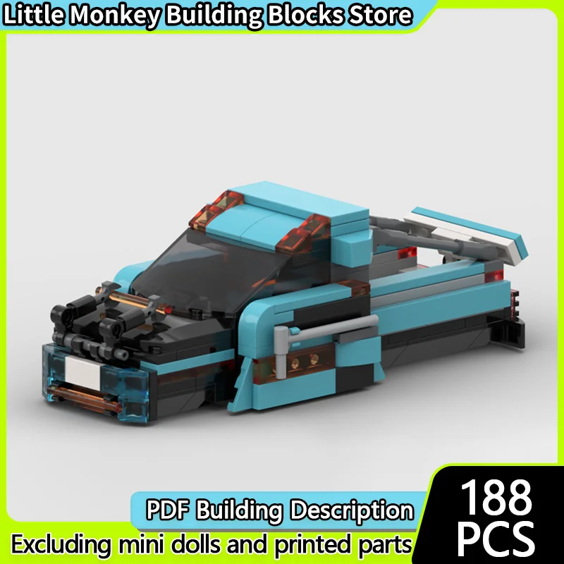 

Speed Racing Car Model MOC Building Bricks Hover Pickup Truck Modular Technology Children Holiday Gifts Assemble Toys Suit