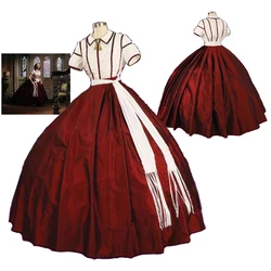 Film Gone With The Wind Scarlett Cosplay Costume Ball Gown vittoriano Civil War Evening Dress Women Scarlett Pretty Dress Gown