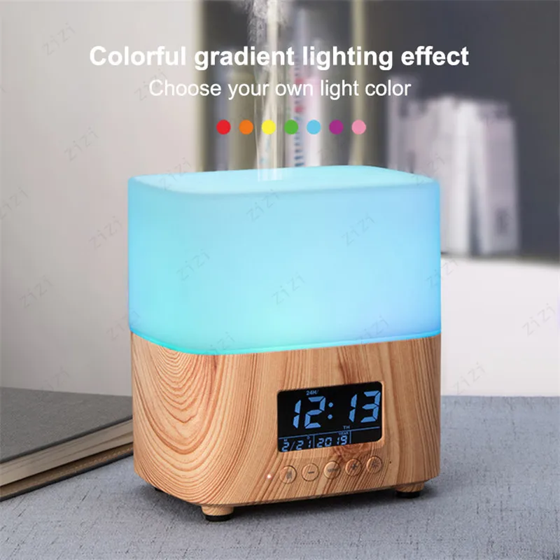 Clock Alarm Clock Ultrasonic Atomization Humidification Aromatherapy Machine Atmosphere Color Light Aromatherapy Machine