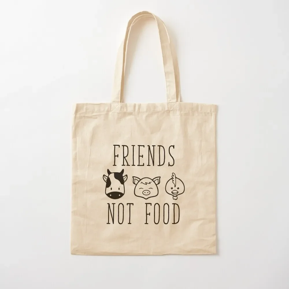 

Friends Not Food Tote Bag Big bag women canvas shopping bag canvas tote bags