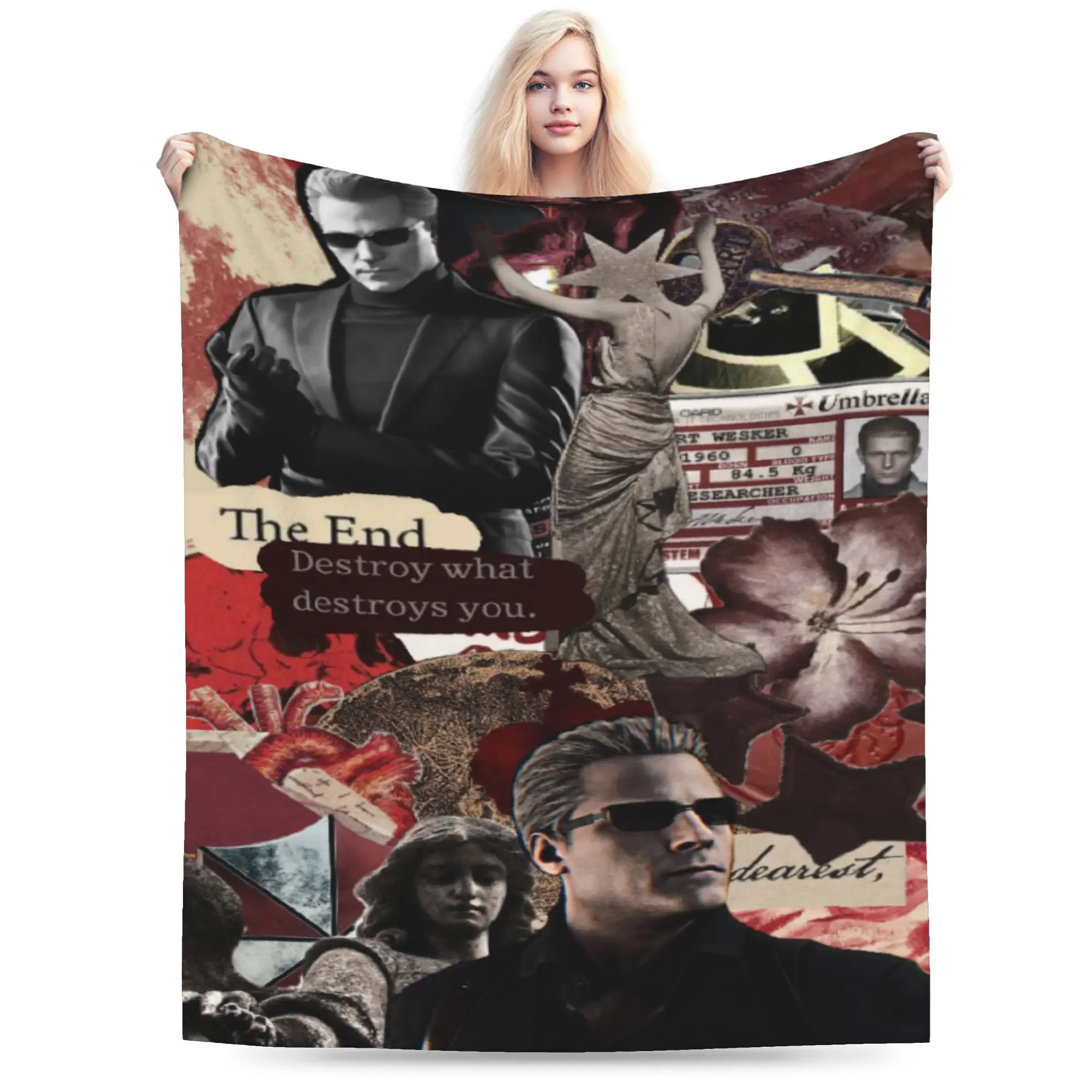 New Arrival Albert Wesker  Blanket Lightweight Thin Flannel  Cozy Throw Blanket Machine Washable