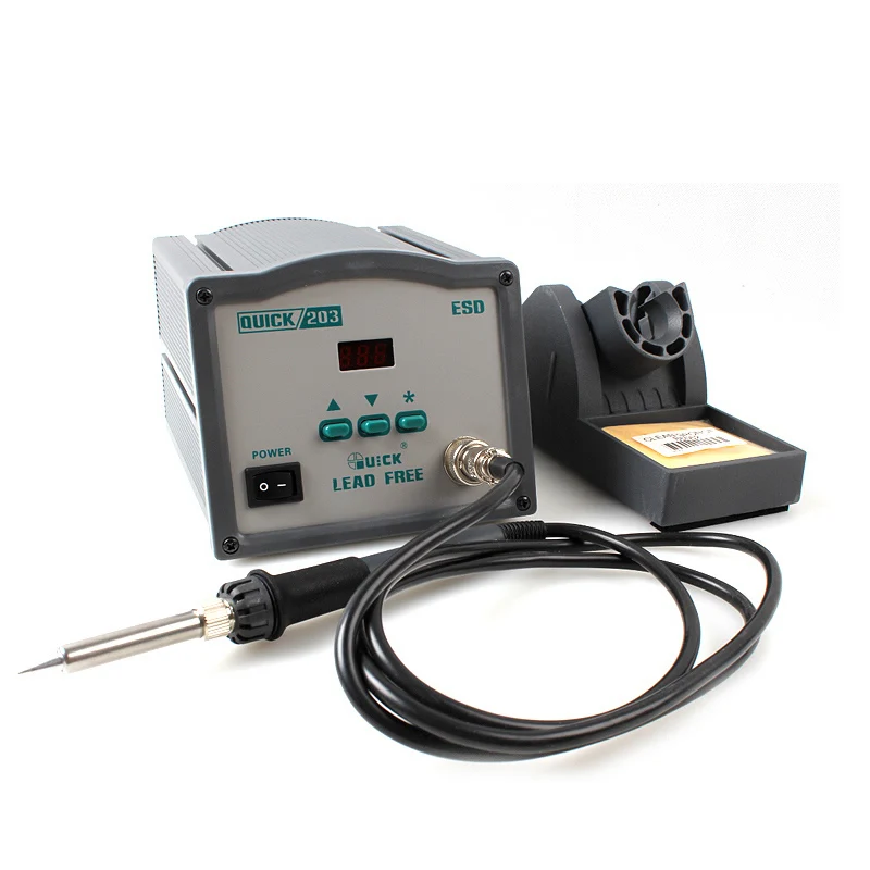 

QUICK 203 203H 220V 60W 90W High Frequency Digital SMD Soldering Station Iron Lead-free High-frequency Welding Station