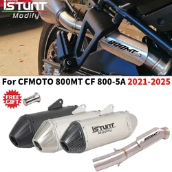 Slip On For CFMOTO 800MT CF 800-5A 2021 - 2025 Motorcycle Exhaust Muffler Mid Link Pipe Full System Espace Moto modify DB Killer