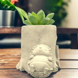 Geometric Hedgehog Gypsum Silicone Molds for Making Succulent Plant Flower Pot