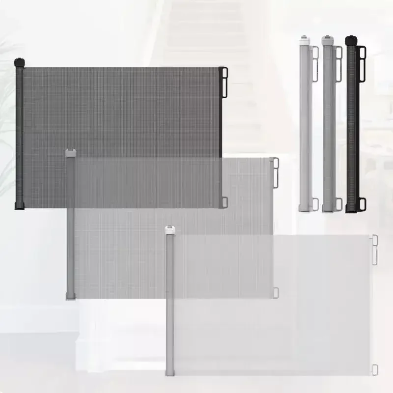 Easy-to-install baby safety barrier Pet separation fence protection Retractable safety door