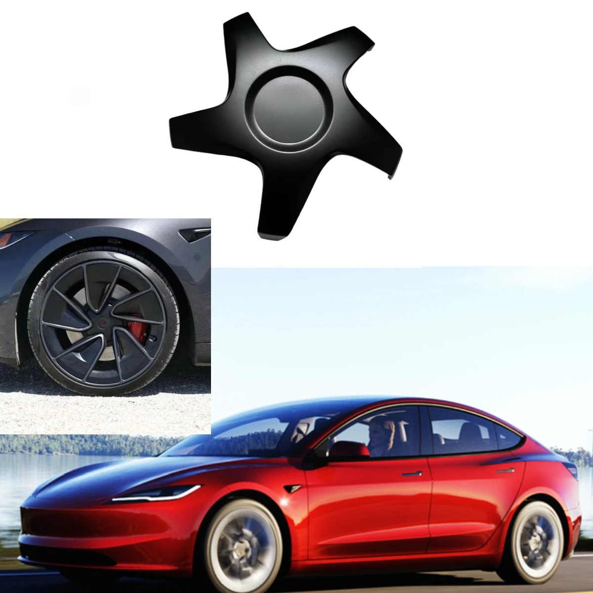 

Suitable for Tesla 2024 Model 3 Highland Performance 20 Inch Hub Cover T-logo