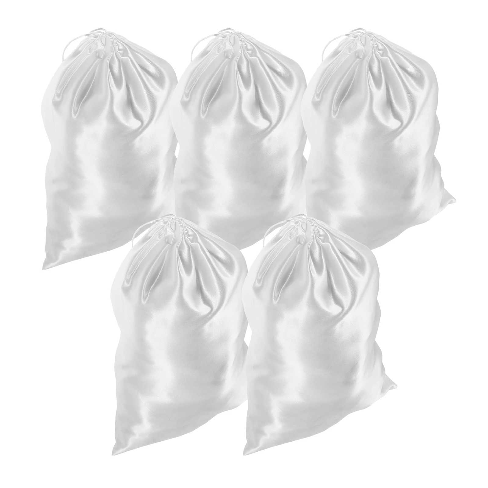 

Silk Storage Bags with Drawstring 5pcs Handbag Purse Organizer 30*40cm Dust Protector Pouch Set