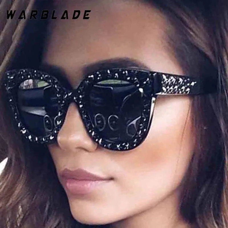 

Luxury Gypsophila Rhinestone Square Frame Women Sunglasses Brand Design Y2K Men Sunglass Trend Summer Travel Party Eyewear UV400