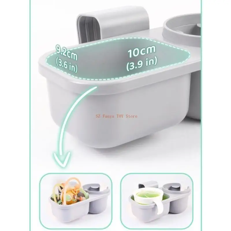 96GC Child Friendly Cup Holder Multifunction Toddler Cup Holder Portable Cup Holder ABS Rack Suitable for Strollers & Car Seats