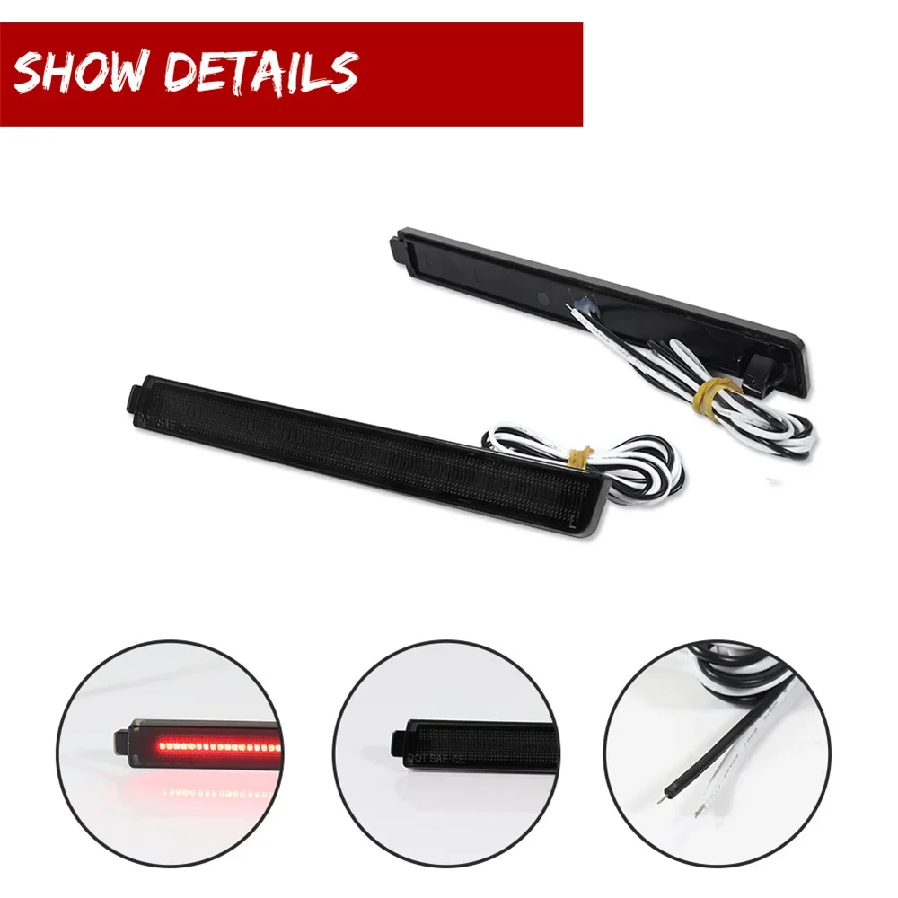 For Cadillac CTS 2008-2013 For Cadillac CTS-V 2009-2013 Red LED Car Rear Bumper Side Marker Reflectors Lights Parking Lights 12V