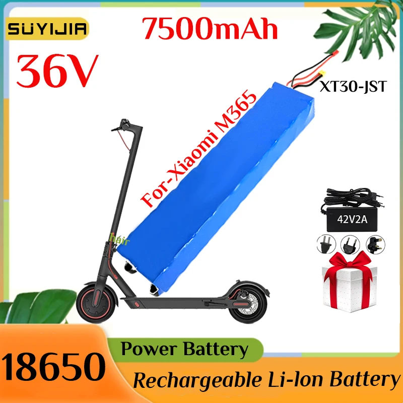 18650 New 36V 7500mAh for Xiaomi M365 Scooter High Power Rechargeable Battery Pack Electric Scooter Hoverboard Built-in BMS