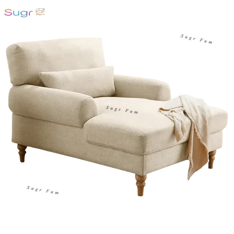 

American fabric princess chair small apartment bedroom leisure beauty couch fabric lazy sofa living room balcony recliner