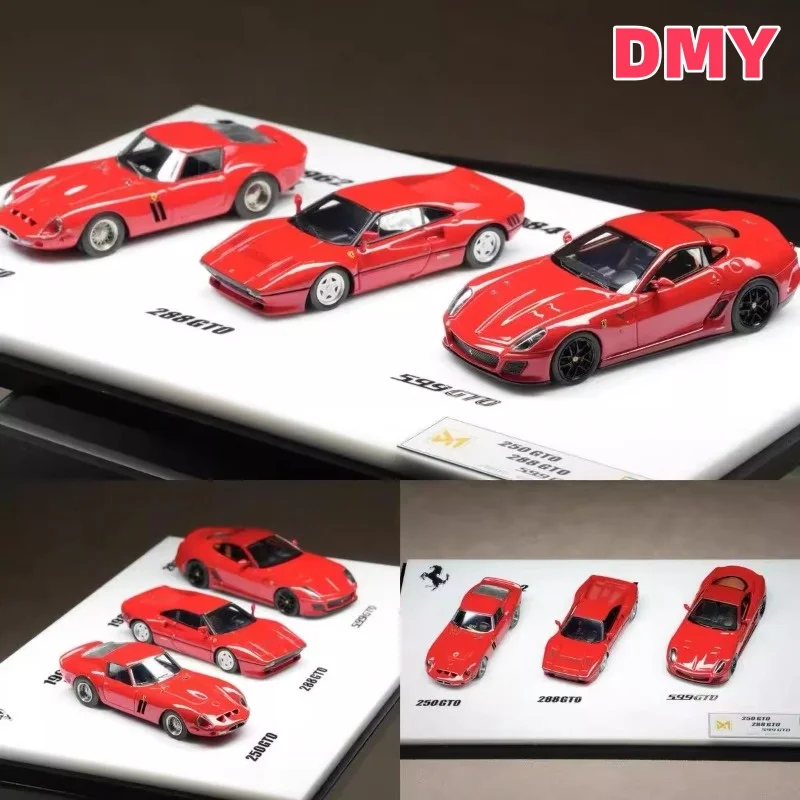 

In stock 1:64 250GTO, 288GTO, 599GTO three-car set die-cast resin car model, boys' festival gift toy, adult decorative item.