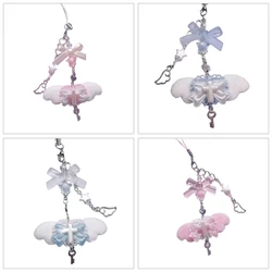 Fashion Butterfly Phone Pendant Bowknot Keychain Phone Charm for Women Stylish Phone Decoration for Bag Purse Backpack