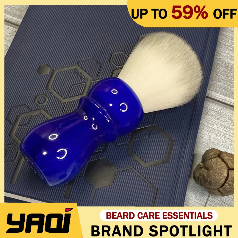 

YAQI 24 мм Arctic Sky темно-синяя ручка для мужской помазок для бритья винтажная минимализм высококачественная кисть для бороды для удобного бритья