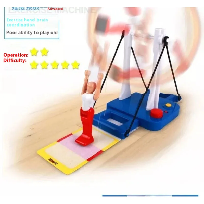 New Olympic gymnastics machine toys family board game family interactive big flip gymnastics horizontal bar toys Christmas