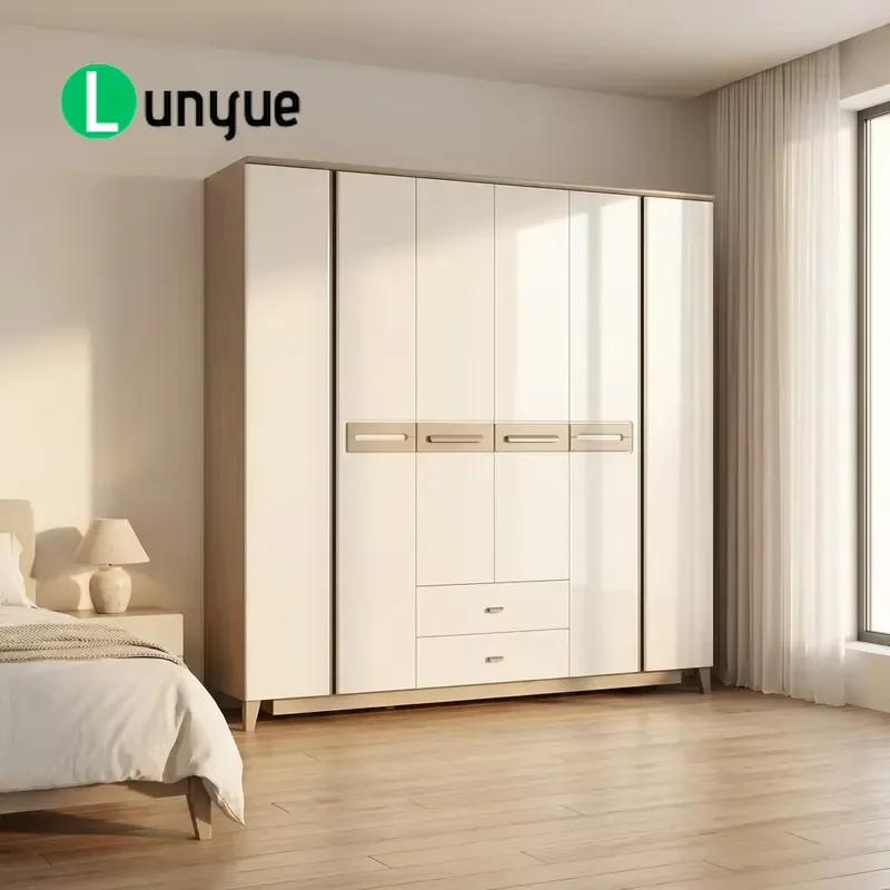 Custom Eco-friendly MDF Modern Bedroom Wardrobe Storage Cabinet Space Saving Furniture for Home Organization Durable Design