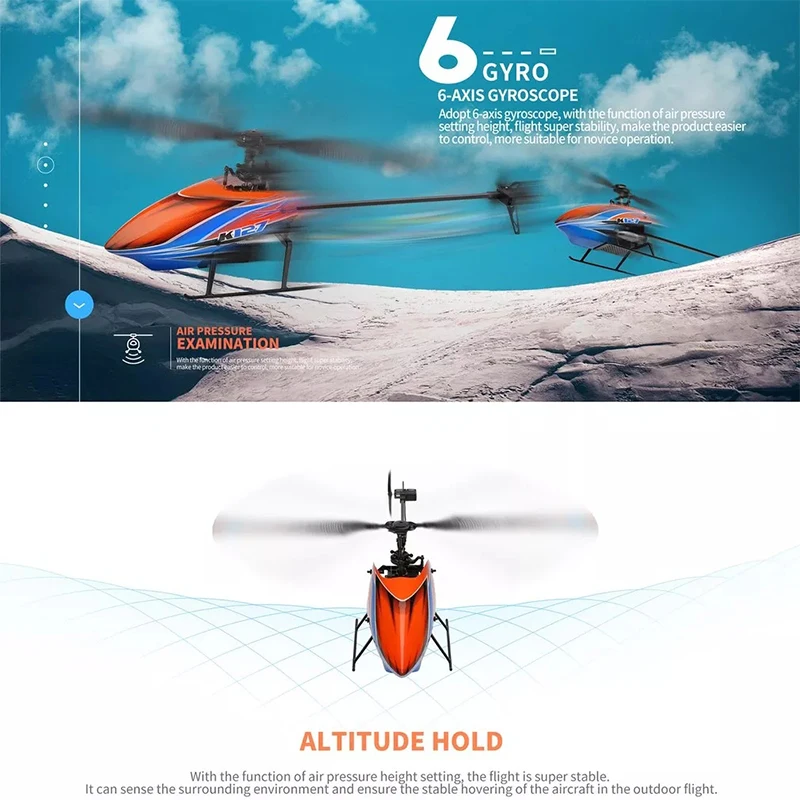 Wltoys K127 RC Plane Drone 2.4GHz With GPS Remote Control Helicopter Cost-effective Toy Boys Gift Professional Mini Airplane