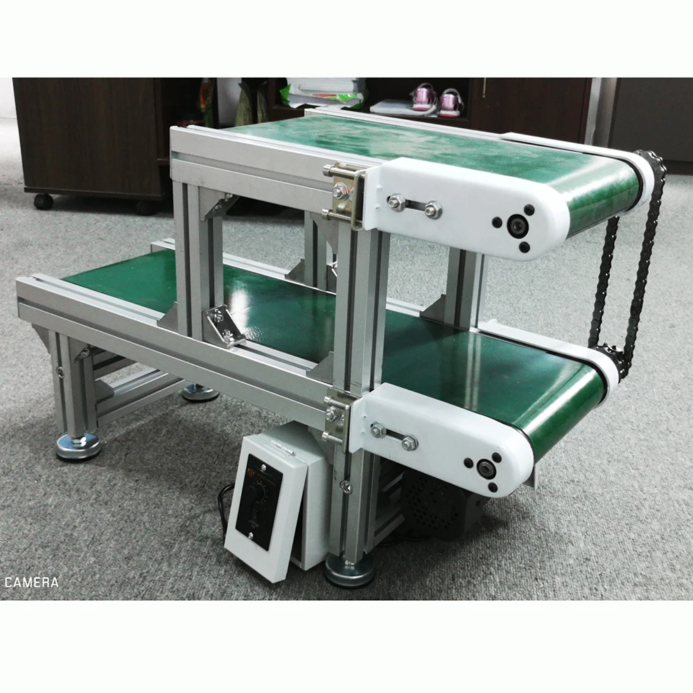 Double Layer PVC Parallel Small Conveyor Belt Heat Resistant and Flexible for Restaurant and Food Shop Industries