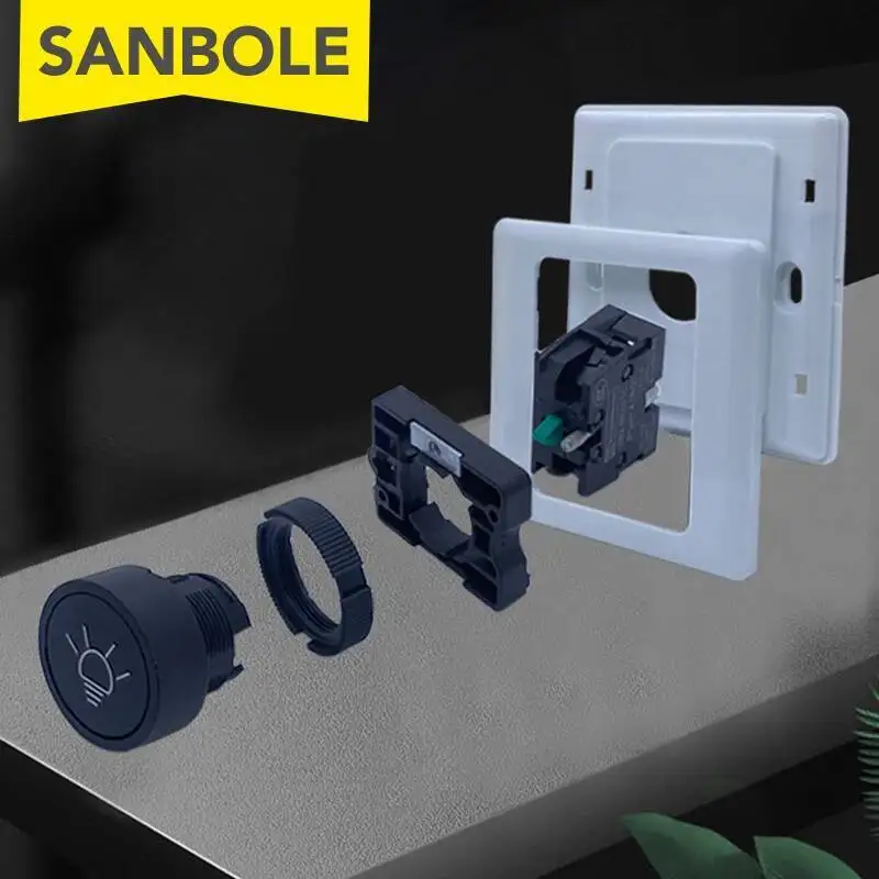 86x86 مللي متر مفتاح التحكم في الوصول لوحة مخفية شنت جرس الباب إعادة تعيين خروج صغير المجتمع زر الضغط يتعرض