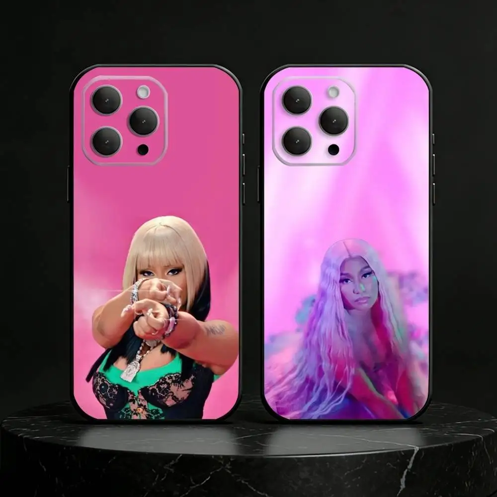 

Rapper SINGER N-Nicki Minaj Phone Case For iPhone 17,16,15,14,13,12,11 Plus,Pro,Max,Mini Silicone black Soft Cover