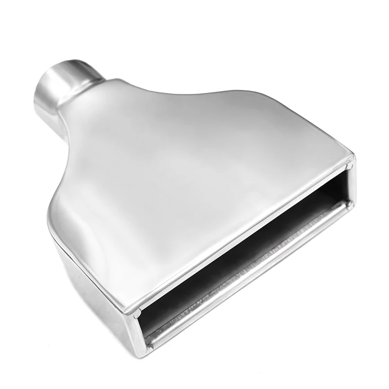 

1 PCS Exhaust Tip 2.24 In Inlet 2.13*7.68 In Outlet 9.84 In Long Rolled Rectangle Stainless Steel Exhaust Tip Muffler Tip