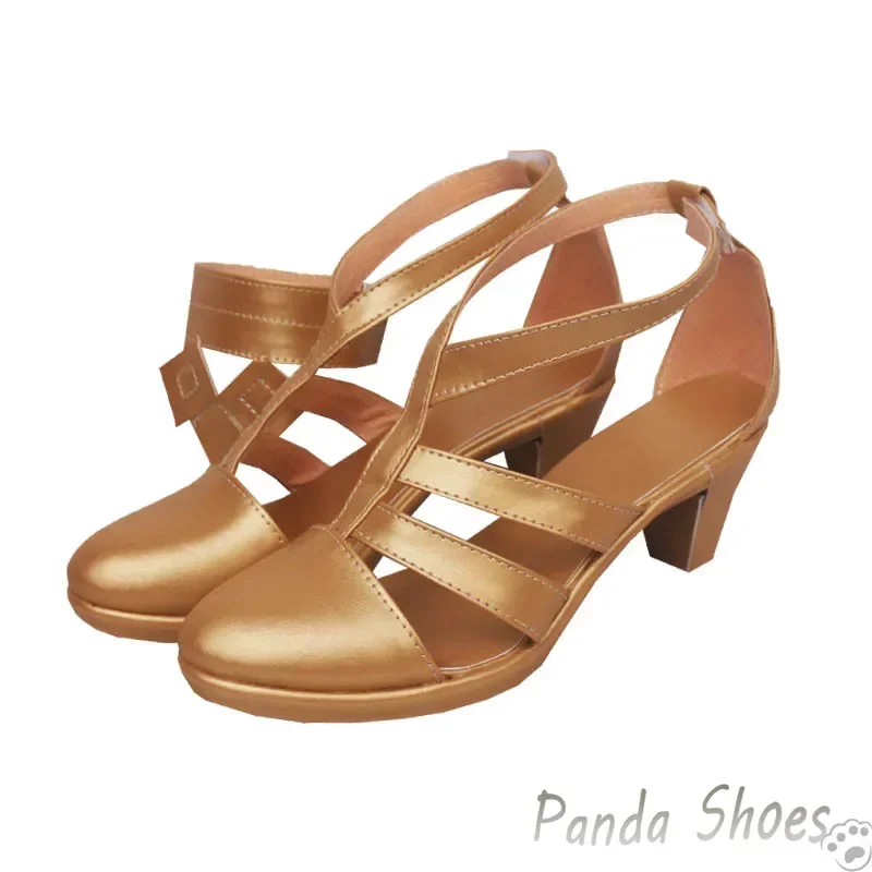 Genshinimpact Layla Cosplay Schoenen Anime Game Cos Gouden Klompen Laarzen Layla Cosplay Kostuum Prop Schoenen voor Con Halloween Party