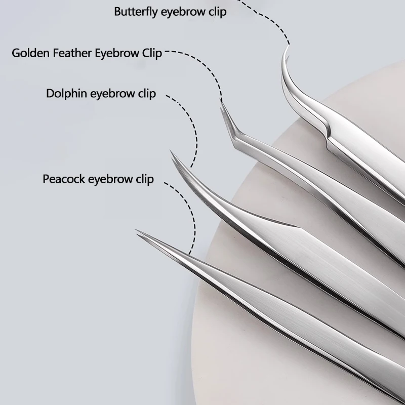 Durable Stainless Steel Lash Tweezers Sharp Point Tips Professional Beauty Tool For Eyelash Extension And Eye Makeup Application