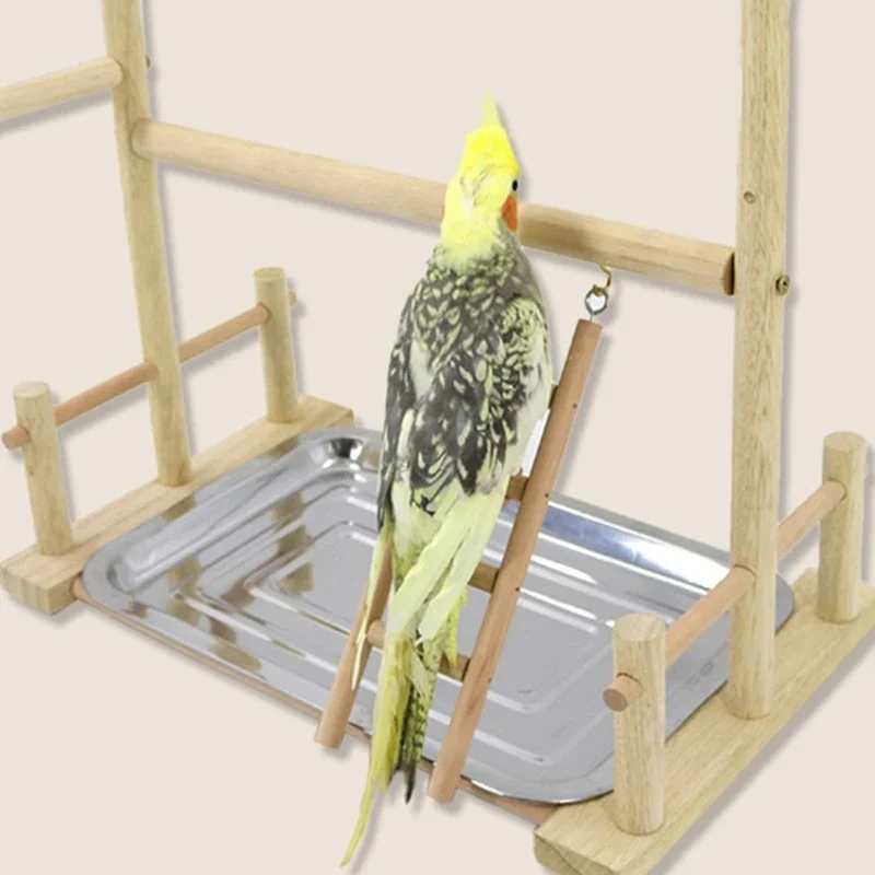 K5DC Wooden Bridge Training Stands Toy for Bird Parrots Parakeets Cockatiel Conure