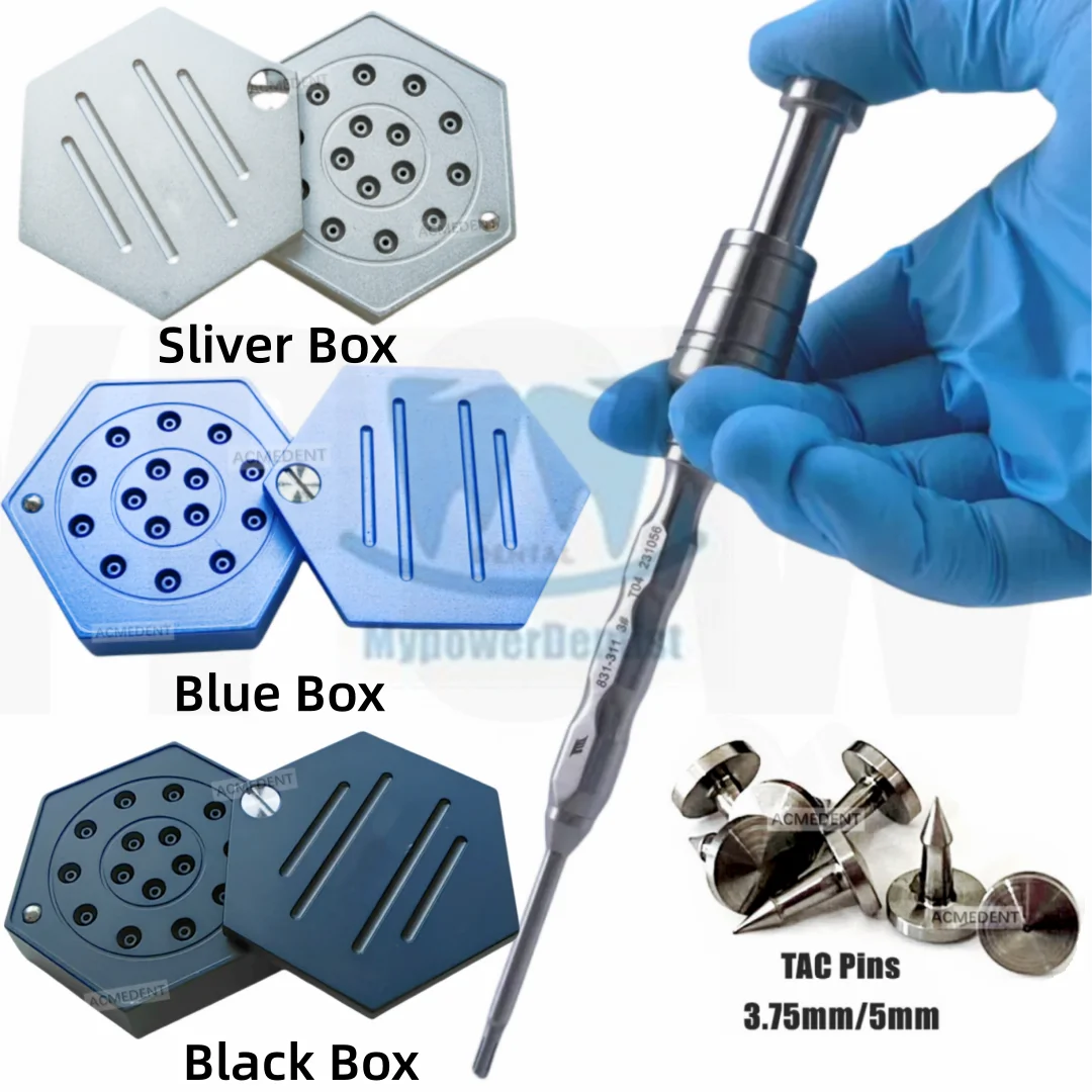 

Dental GBR Bone TAC Pins Gun Tacks Membrane Auto Guide Curved Tacker/Box