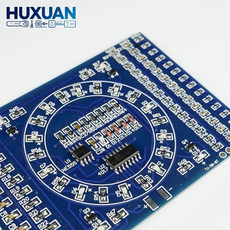 1 Set Funny Skill Training Electronic Suit CD4017 Rotating LED SMD NE555 Soldering Practice Board DIY Kit