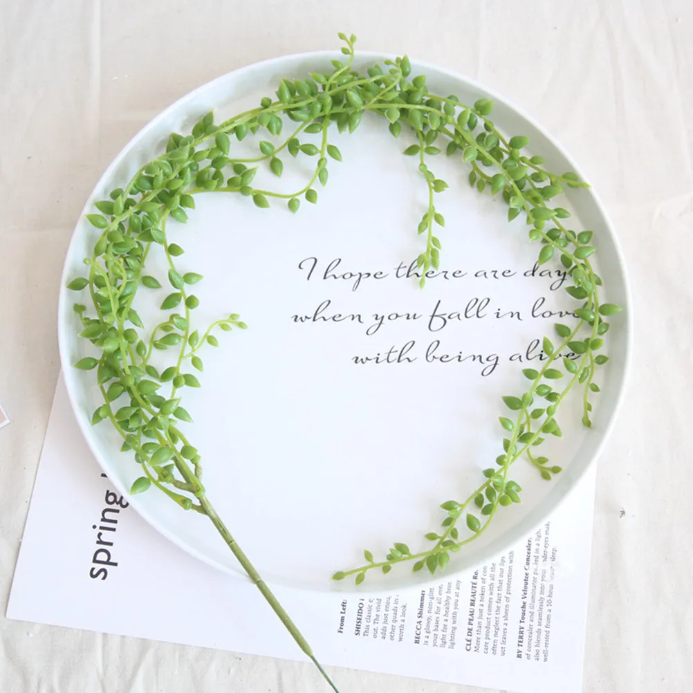 2Pcs Fake Succulent Flower Ornaments Plastic Simulation Plants for Wedding Home Decor Rustic Farmhouse Romantic Garden Party