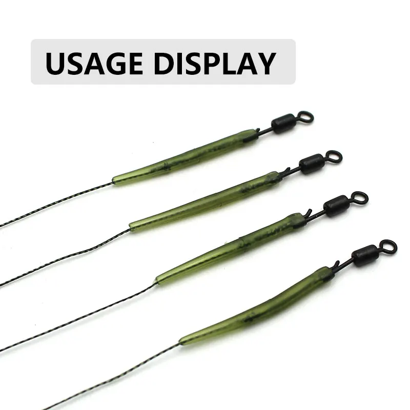 20pcs Carp Fishing Accessories Size UK8/11 Quick Change Hooklinks Swivel Carp Fishing Hiar Chod Rig For Carp Fishing Tackle